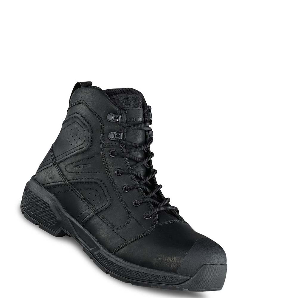 Red Wing Exos Lite 6-inch Safety Toe Men\'s Waterproof Boots Black | ZA 46LIS